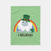Ich glaube! Leprechaun Yeti Fleecedecke (Vorderseite)
