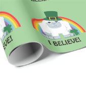 Ich glaube! Leprechaun Yeti Geschenkpapier (Rolleneckpunkt)