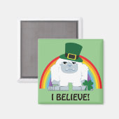 Ich glaube! Leprechaun Yeti Magnet (Vorderseite/Rückseite)