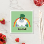 Ich glaube! Leprechaun Yeti Serviette (Beispiel)