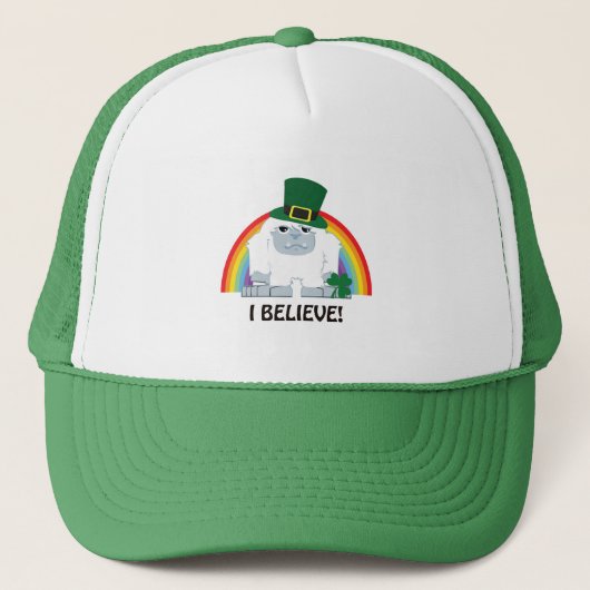 Ich glaube! Leprechaun Yeti Truckerkappe (Vorderseite)