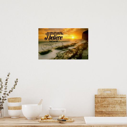 Ich glaube, Motivierend Poster (Küche)