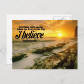 Ich glaube, Motivierend Postkarte (Vorne/Hinten)