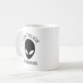 Ich glaube nicht an den Menschen Kaffeetasse (Vorderseite Links)