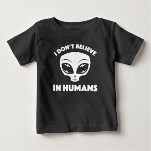 Ich glaube nicht an die Alien des menschlichen Car Baby T-shirt
