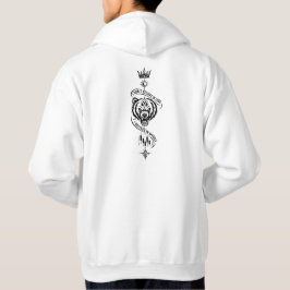 Ich glaube nicht an Glück Bär Rücken Druck  Hoodie