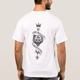 Ich glaube nicht an Glück Bär Rücken Druck  T-Shirt