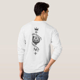 Ich glaube nicht an Glück Bär Rückenprint  T-Shirt