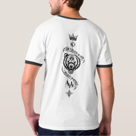 Ich glaube nicht an Glück Bär Rückenprint  T-Shirt
