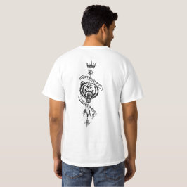Ich glaube nicht an Glück Bär Rückenprint  T-Shirt