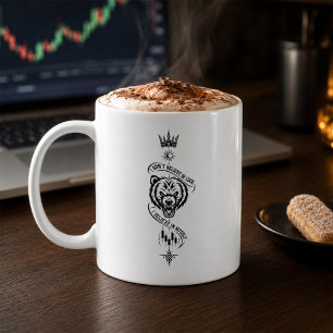 Ich glaube nicht an Glück Bär Trader Symbol Design Kaffeetasse