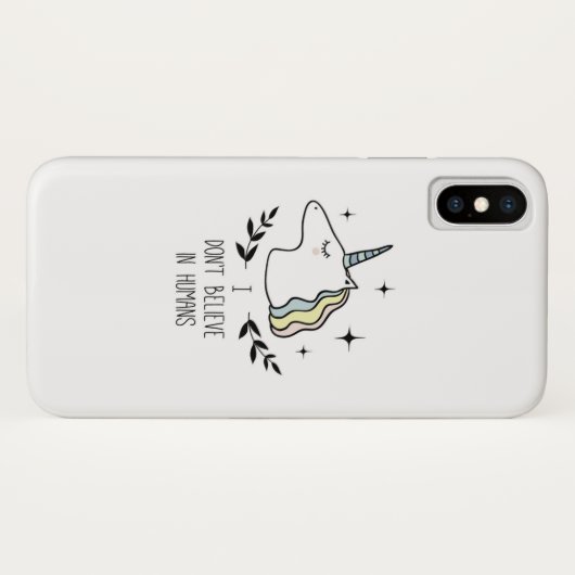 Ich glaube nicht an Menschen Case-Mate iPhone Hülle (Rückseite (Horizontal))