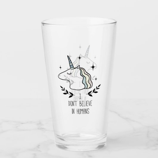 Ich glaube nicht an Menschen Glas (Vorderseite)