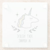 Ich glaube nicht an Menschen Glasuntersetzer (Rückseite)