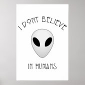 Ich glaube nicht an Menschen Poster (Vorne)