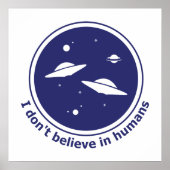 Ich glaube nicht an Menschen Poster (Vorne)