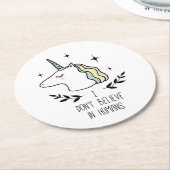 Ich glaube nicht an Menschen Runder Pappuntersetzer (Angewinkelt)