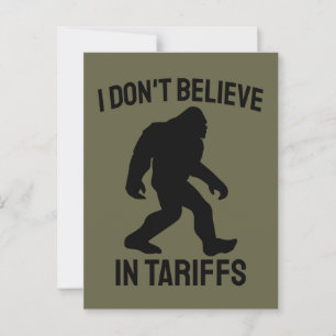 Ich glaube nicht an Zölle - Funny Bigfoot Postkarte