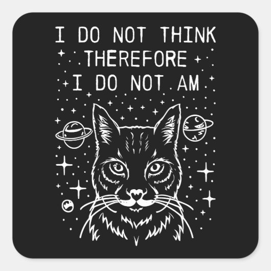Ich glaube nicht, daher bin ich nicht quadratischer aufkleber (Vorderseite)