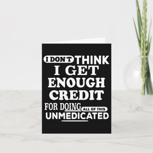 Ich glaube nicht, dass ich genug Kredit bekomme, u Karte (Vorderseite)