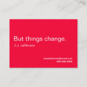 ICH GLAUBE NICHT, DASS WIR uns GETROFFEN haben Visitenkarte (Rückseite)