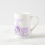 "Ich glaube nichts, aber… "Knochen-China-Tasse Porzellantasse (Rechts)