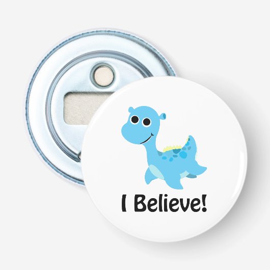 Ich glaube! Niedlich Blue Nessie Flaschenöffner (Vorderseite)