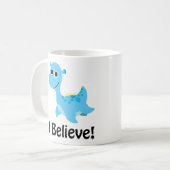 Ich glaube! Niedlich Blue Nessie Kaffeetasse (Vorderseite Links)