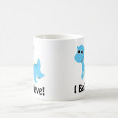 Ich glaube! Niedlich Blue Nessie Kaffeetasse (Mittel)