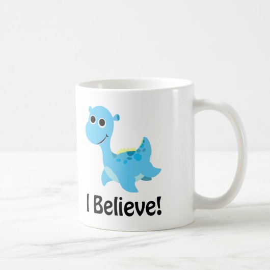 Ich glaube! Niedlich Blue Nessie Kaffeetasse (Rechts)