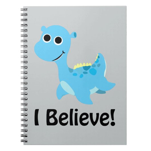 Ich glaube! Niedlich Blue Nessie Notizblock (Vorderseite)