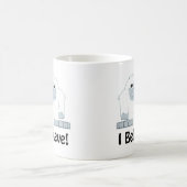 Ich glaube! Niedlich Yeti Kaffeetasse (Mittel)