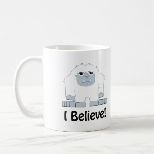 Ich glaube! Niedlich Yeti Kaffeetasse (Links)