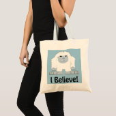 Ich glaube! Niedlich Yeti Tragetasche (Vorderseite (Produkt))