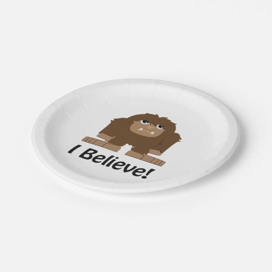 Ich glaube! Niedlicher Pappteller (Schrägansicht)