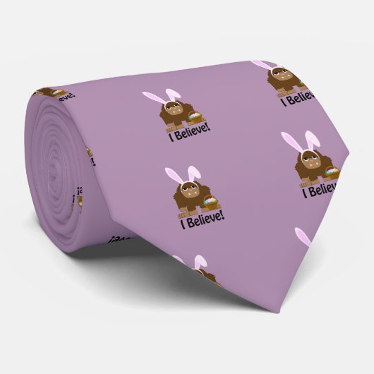 Ich glaube! Ostern Bigfoot Krawatte (Gerollt)