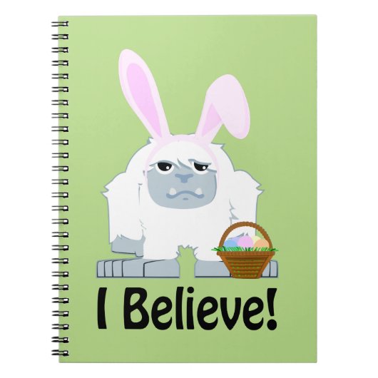Ich glaube! Ostern Yeti Notizblock (Vorderseite)