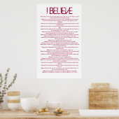 Ich glaube poster (Küche)