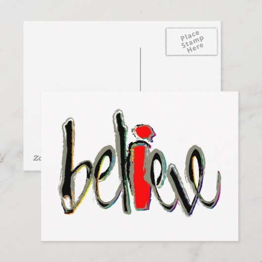 Ich glaube postkarte (Vorne/Hinten)