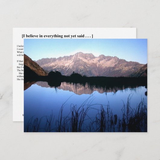 ICH GLAUBE POSTKARTE (Vorne/Hinten)