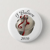 Ich glaube Reindeer Bell Button (Vorderseite)