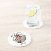 Ich glaube Reindeer Bell Untersetzer (Seite)