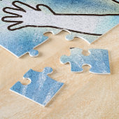 Ich glaube - Schablonen-Plakat - christlichem Puzzle (Seite)