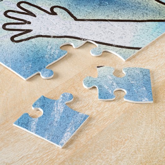 Ich glaube - Schablonen-Plakat - christlichem Puzzle (Seite)