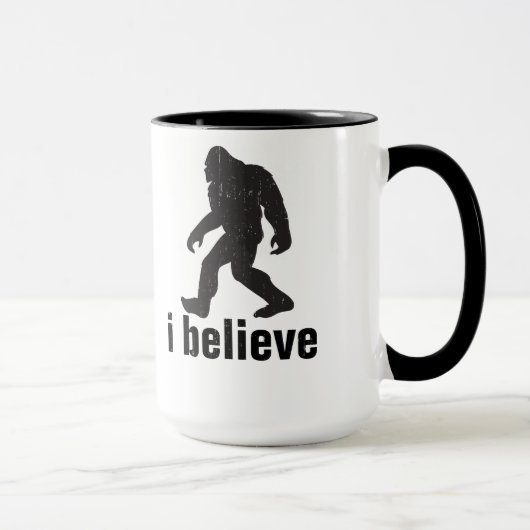 Ich glaube - schwarzer Silhouette Tasse (Rechts)