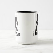Ich glaube - schwarzer Silhouette Tasse (Zentrum)