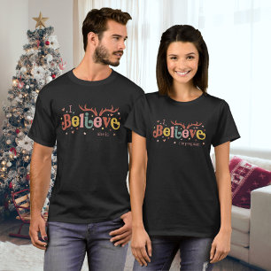Ich glaube, sie ist schwanger Weihnachten Paar T-Shirt