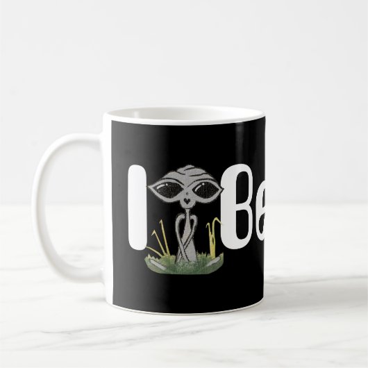Ich glaube sitzendem alien kaffeetasse (Links)