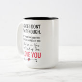 Ich glaube, stolz, Liebe Sie Jahrestag Zweifarbige Tasse (Vorderseite Links)