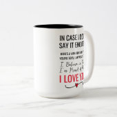 Ich glaube, stolz, Liebe Sie Jahrestag Zweifarbige Tasse (VorderseiteRechts)